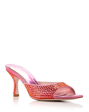 Gedebe Women's Dita Embellished High Heel Slide Sandals In Indian Pink