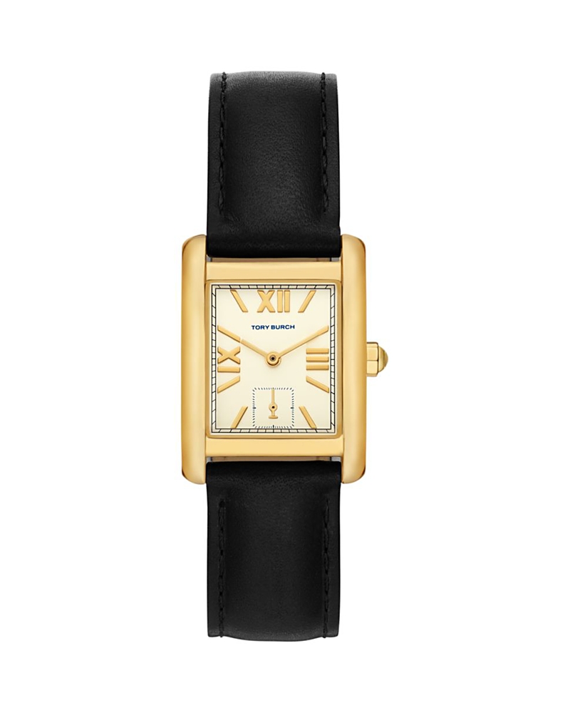 Shop Tory Burch Eleanor Watch, 25mm X 34mm In Ivory/black