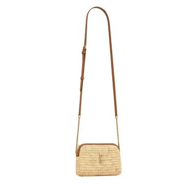 Gaby Zipped Pouch in Raffia