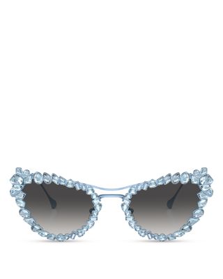 Butterfly Removable Crystal Clip On Sunglasses, 56mm