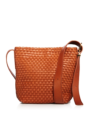 Shop Madewell Essentials Mini Bucket Bag Woven In Warm Cinnamon