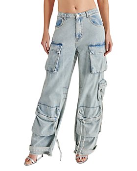 Vintage Cargo Pants Jeans Women Fashion Denim Trousers Girl Christmas Gift  GF