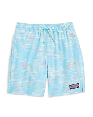 Shop Vineyard Vines Boys' Printed Chappy Swim Trunks - Little Kid, Big Kid In On The Waves Chappy - Island Paradise