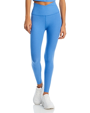 Shop Beyond Yoga Spacedye At Your Leisure High Waisted Midi Legging In Sky Blue Heather