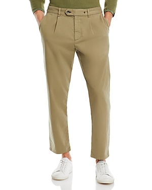 Rag & Bone Cotton Blend Classic Fit Pleated Chino Pants In Lichen