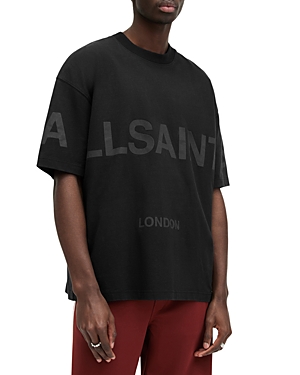 Shop Allsaints Biggy Short Sleeve Graphic Tee In Jet Black