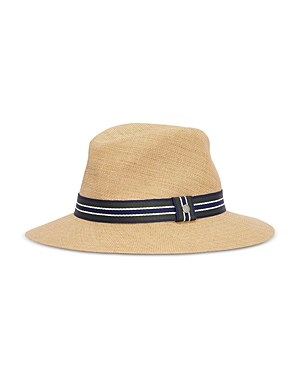 Barbour Men's Rothbury Summer Striped-trim Fedora Hat In Tan/classic