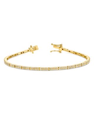 Moon & Meadow - 14K Yellow Gold Kate Diamond Pav&eacute; Link Bracelet