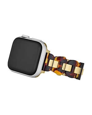 Shop Kate Spade New York Apple Watch Gold Tone & Tortoise Scalloped Bracelet, 38mm-49mm In Brown/gold