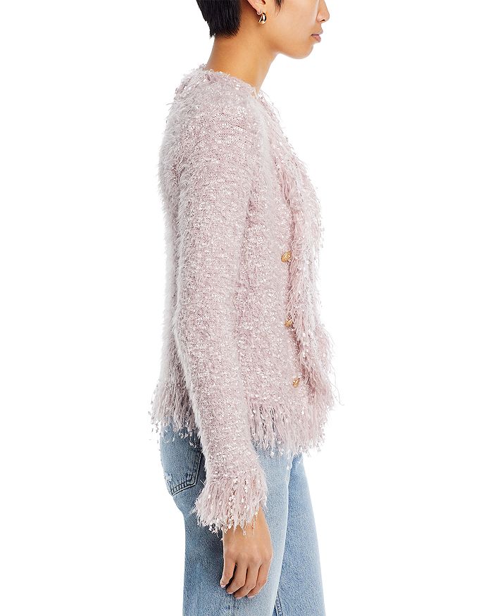 Shop L Agence L'agence Azure Cardigan Blazer In Dusty Pink