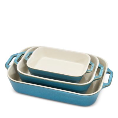 Staub - 3 Pc Rectangular Stoneware Bakers Set