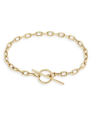 14k Yellow Gold Square Link Toggle Bracelet