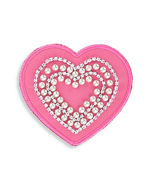 Shop Stoney Clover Lane Crystal Heart Patch In Guava
