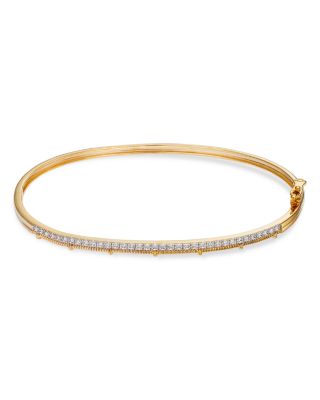 Diamond Bangle Bracelet in 14K Yellow Gold, 0.50 tcw