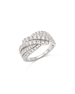 Bloomingdale's Diamond Crossover Ring In 14k White Gold, 1.50 Ct. T. W. In White