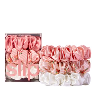 Pure Silk Large Scrunchies, Set of 3