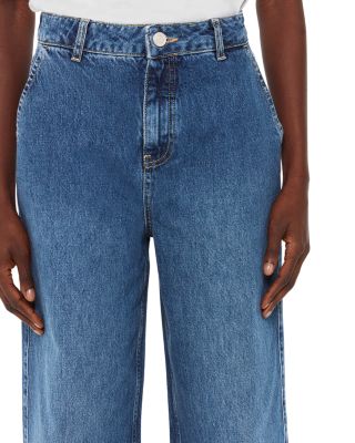 Wide Leg Boyfriend Jeans in Denim