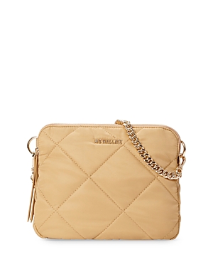 Shop Mz Wallace Quilted Bowery Crossbody Bag In Camel/gold