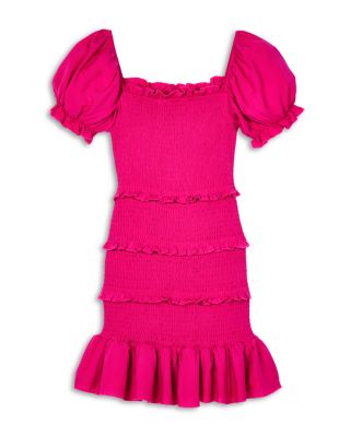 KatieJnyc - Girls' Laila Puff Sleeve Tiered Smocked Dress - Big Kid