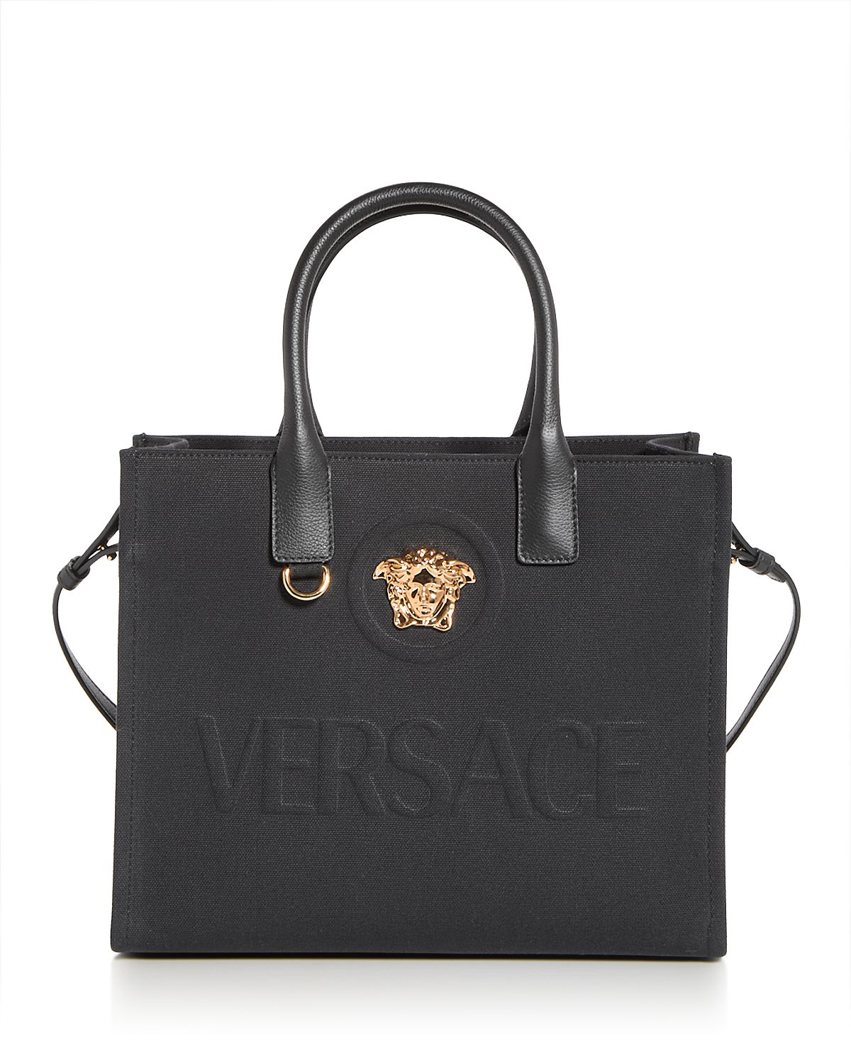 Versace La Medusa Canvas Small Tote Bag