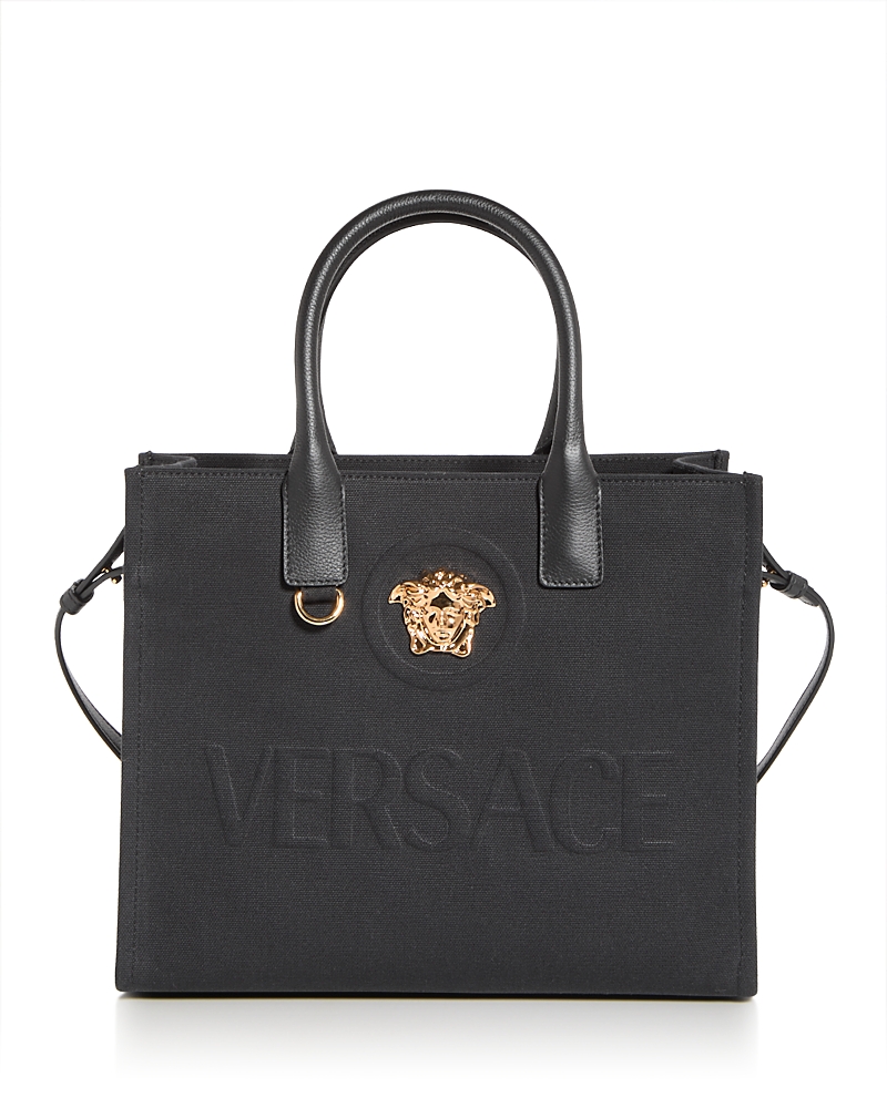 Versace La Medusa Canvas Small Tote Bag