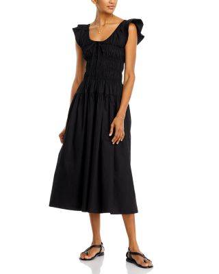 Moon River - Smocked Cotton Midi Dress