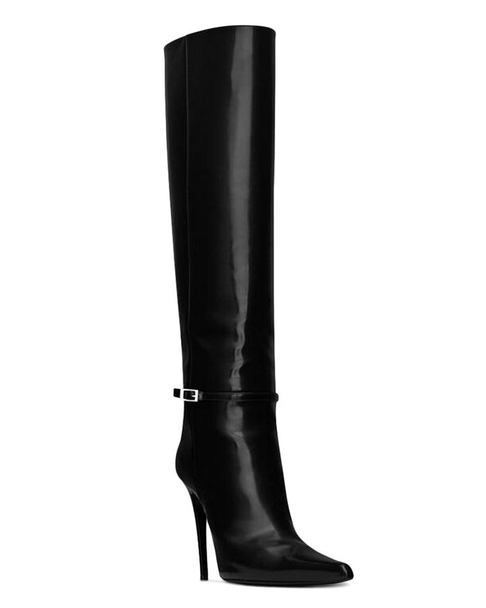 Saint Laurent Vendome Boots in Glazed Leather | Bloomingdale's