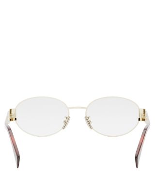 Metal Triomphe Oval Eyeglasses, 53mm