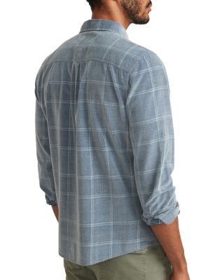 Cotton Corduroy Plaid Standard Fit Button Down Shirt