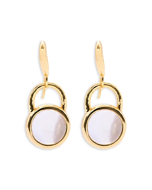 Capucine De Wulf Blandine Quartz Cabochon Drop Earrings In 18k Gold Plated