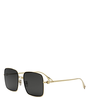 Fendi Baguette Square Sunglasses, 55mm In Black