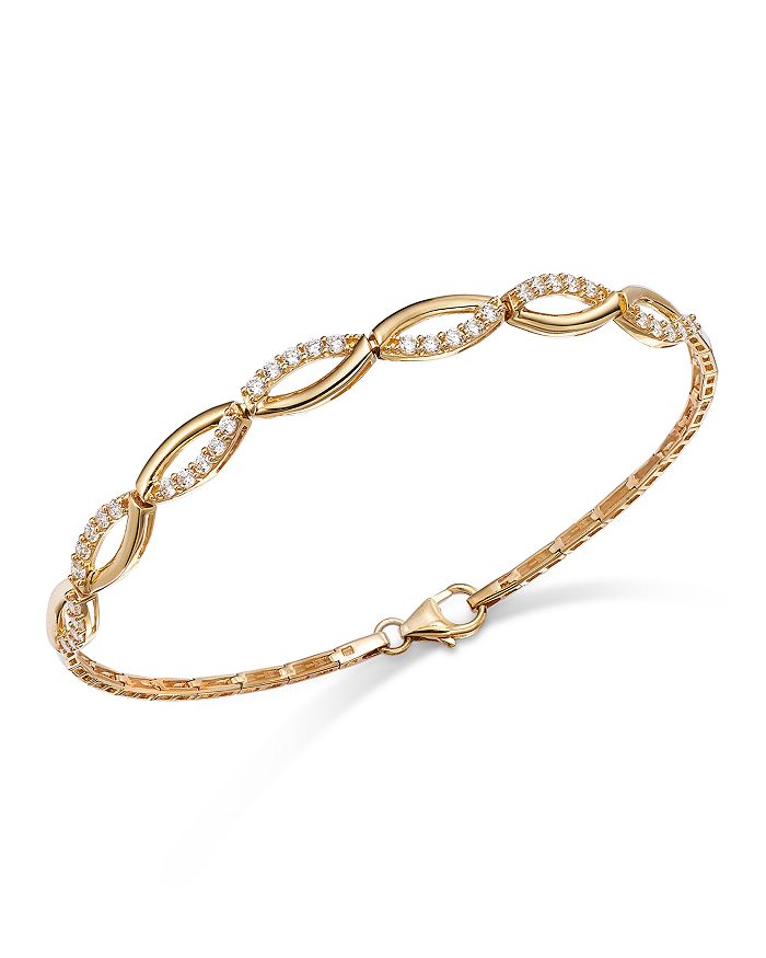Bloomingdale's Fine Collection Diamond Twist Bangle Bracelet in 14K
