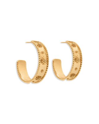Berry Classic Medium Hoop Earrings in 18K Gold Plated 