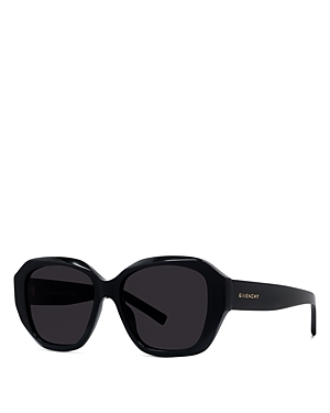 Shop Givenchy Gv Day Round Sunglasses, 55mm In Black/gray Solid