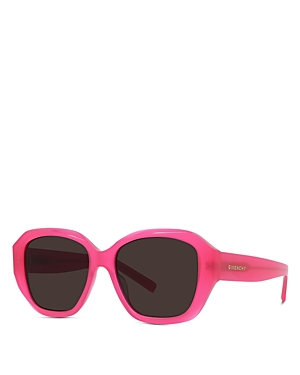Shop Givenchy Gv Day Round Sunglasses, 55mm In Pink/gray Solid