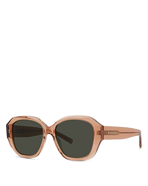 Shop Givenchy Gv Day Round Sunglasses, 55mm In Orange/gray Solid
