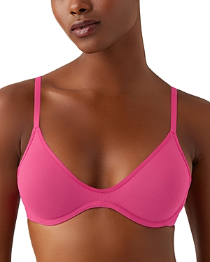 B.tempt'd By Wacoal B. Tempt'd By Wacoal Cotton To A Tee Scoop Unlined Underwire Bra In Raspberry Sorbet