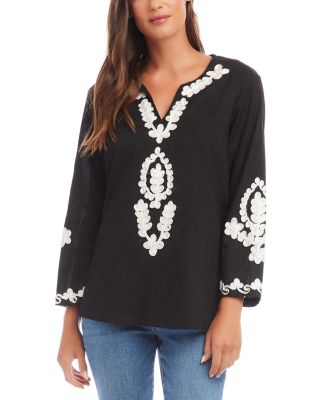 Tunique Karen Kane - Taille 3X, Couleur Ivoire, Manches 3/4, Neuf Sans étiquette