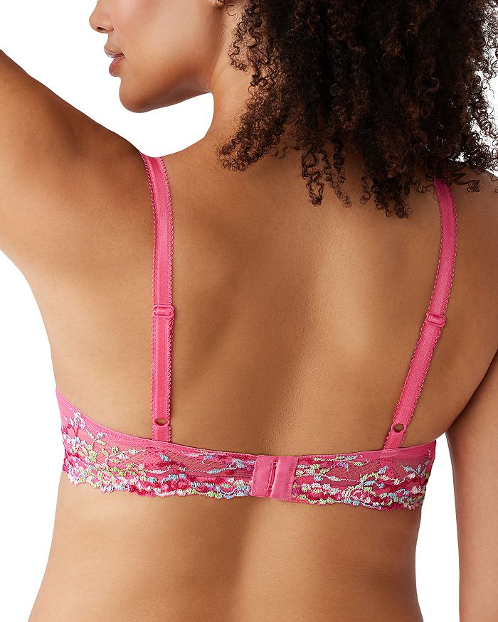 Shop Wacoal Embrace Lace Underwire Bra In Hot Pink/multi