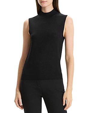 Shop Theory Sleeveless Mock Neck Top In Black