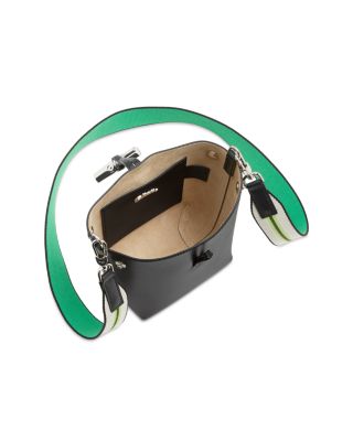 Roseau XS Leather Crossbody Bucket Bag