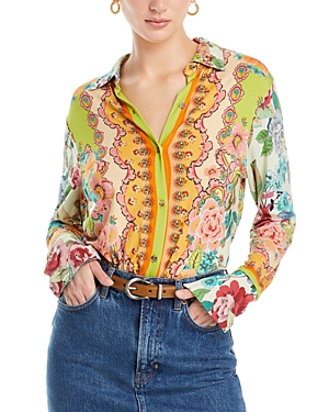 Shop Johnny Was Rossey Button Front Top In Multi
