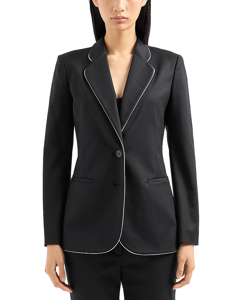 EMPORIO ARMANI CONTRAST PIPING BLAZER