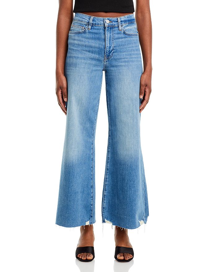 Frame Le Palazzo Belted High-rise Wide-leg Jeans In Wavey Mode