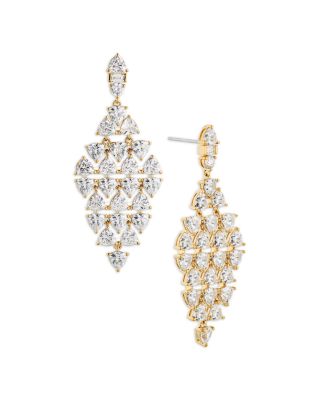Nadri - Trillion Cubic Zirconia Kite Shape Drop Earrings
