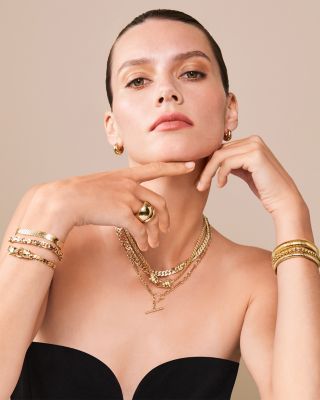 14K Yellow Gold Tapered Tube Hoop Earrings - Exclusive