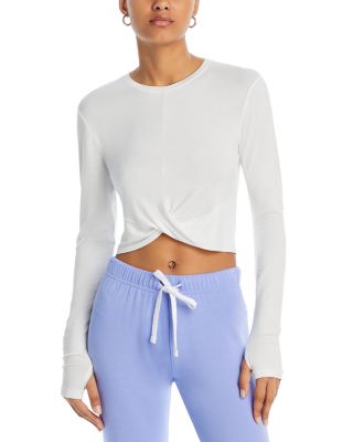 Splits59 - Daisy Twist Cropped Jersey Tee