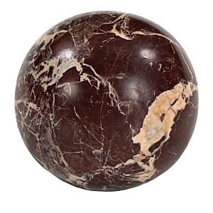 Moe'S Home Collection Odessa Sphere Tabletop Accent, Red Levanto Marble