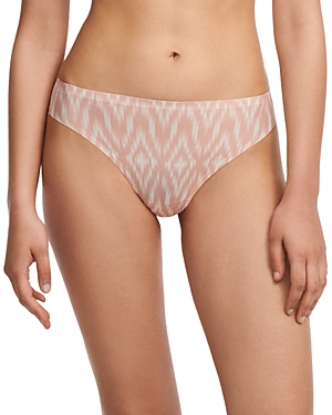 Shop Chantelle Soft Stretch One-size Seamless Printed Thong In Ikat Print