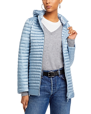 Shop Save The Duck Alima Quilted Jacket In Dusty Blue